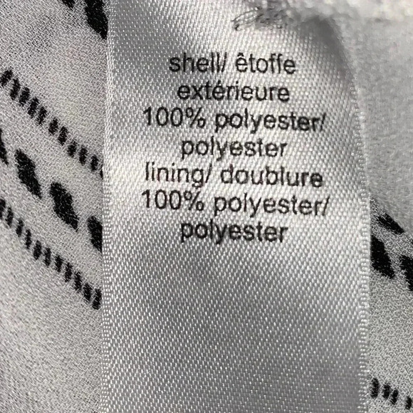 MAURICES Popover Blouse Top Plus Size XXL 2X White Black Stripe Roll Tab Sleeves - Picture 9 of 9